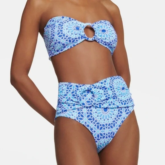 Alexandra Miro high-rise bikini Dorit Blue Print New - Picture 1 of 14